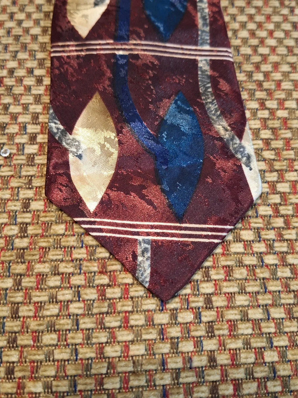 Trio Of 100% Microfiber Men's Patterned Clip On Ties - Made In USA